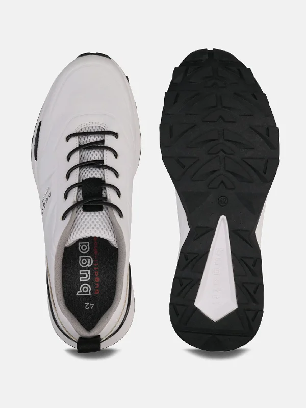 bugatti White Sports Shoes