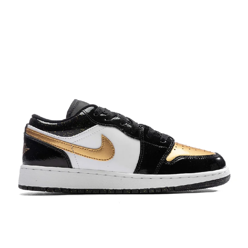 Air Jordan 1 Low SE (GS) - Black/Metallic Gold/White