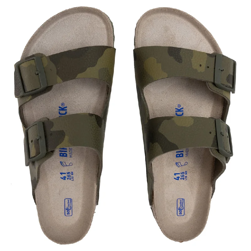 Wide Arizona Soft Footbed Birko-Flor - Desert Soil Camo Green