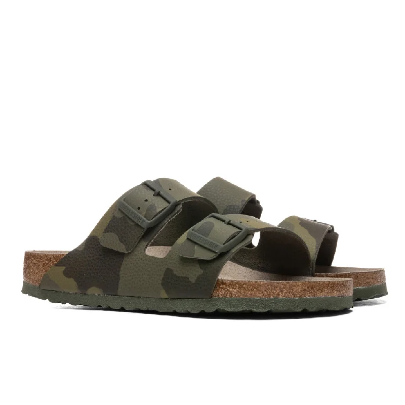 Wide Arizona Soft Footbed Birko-Flor - Desert Soil Camo Green