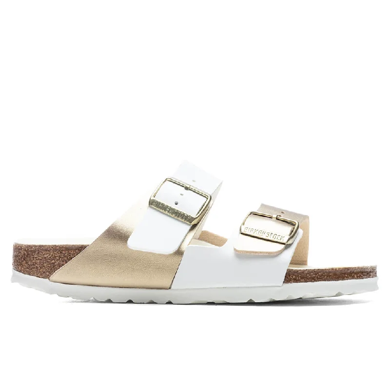 Women's Narrow Arizona Split Birko-Flor - White/Gold