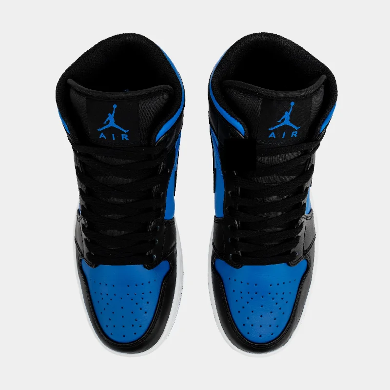 Air Jordan 1 Retro Mid Varsity Royal Mens Lifestyle Shoes (Blue/Black)