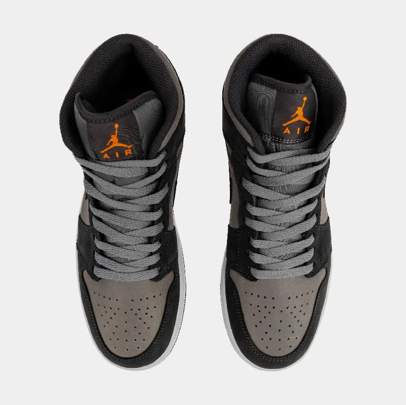 Air Jordan 1 Mid SE Night Stadium Mens Lifestyle Shoes (Night Stadium/Flat Pewter/Total Orange/Black)