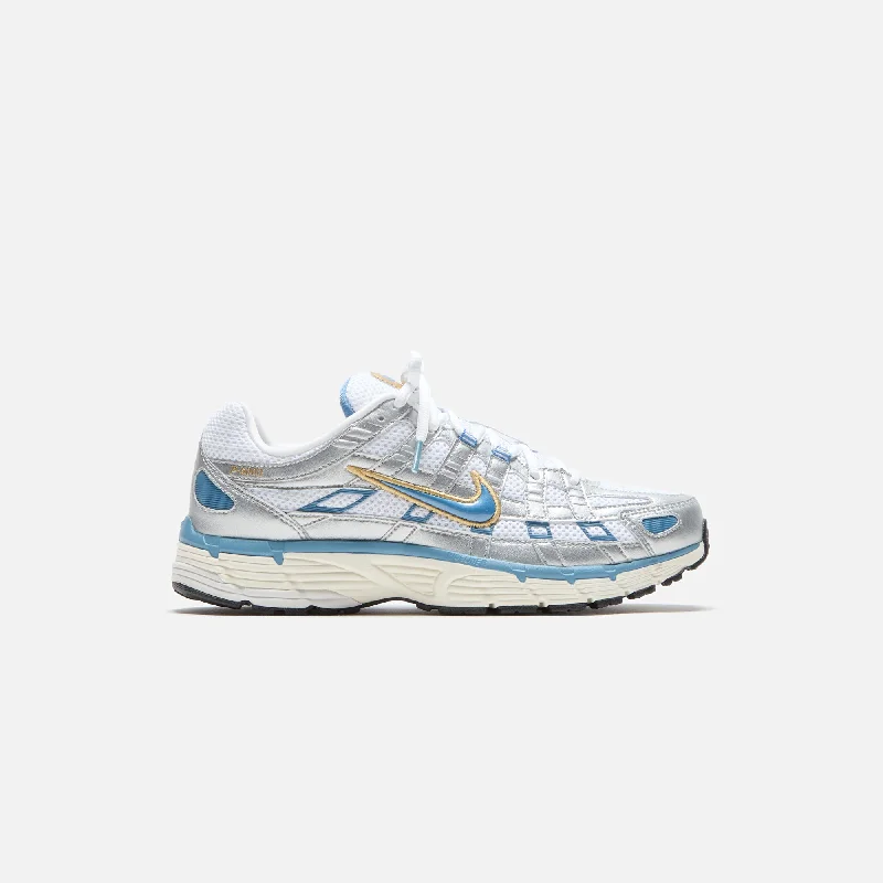 Nike P-6000 - White / Aegean Storm / Metallic Silver