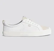 OCA Low White Premium Leather Vintage White Suede Sneaker Men