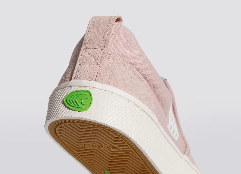 SLIP-ON PRO Rose Suede and Canvas Ivory Logo Sneaker Men